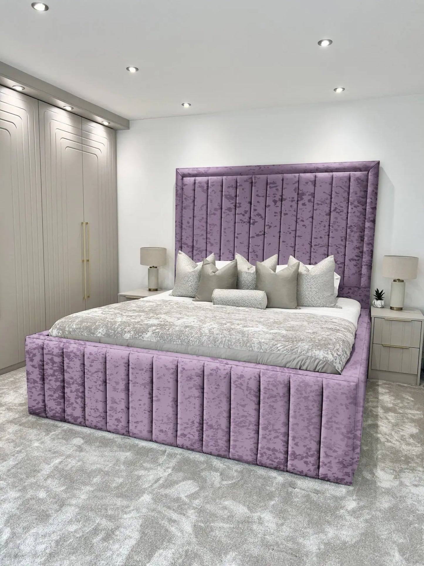Hampton panel upholstered bed