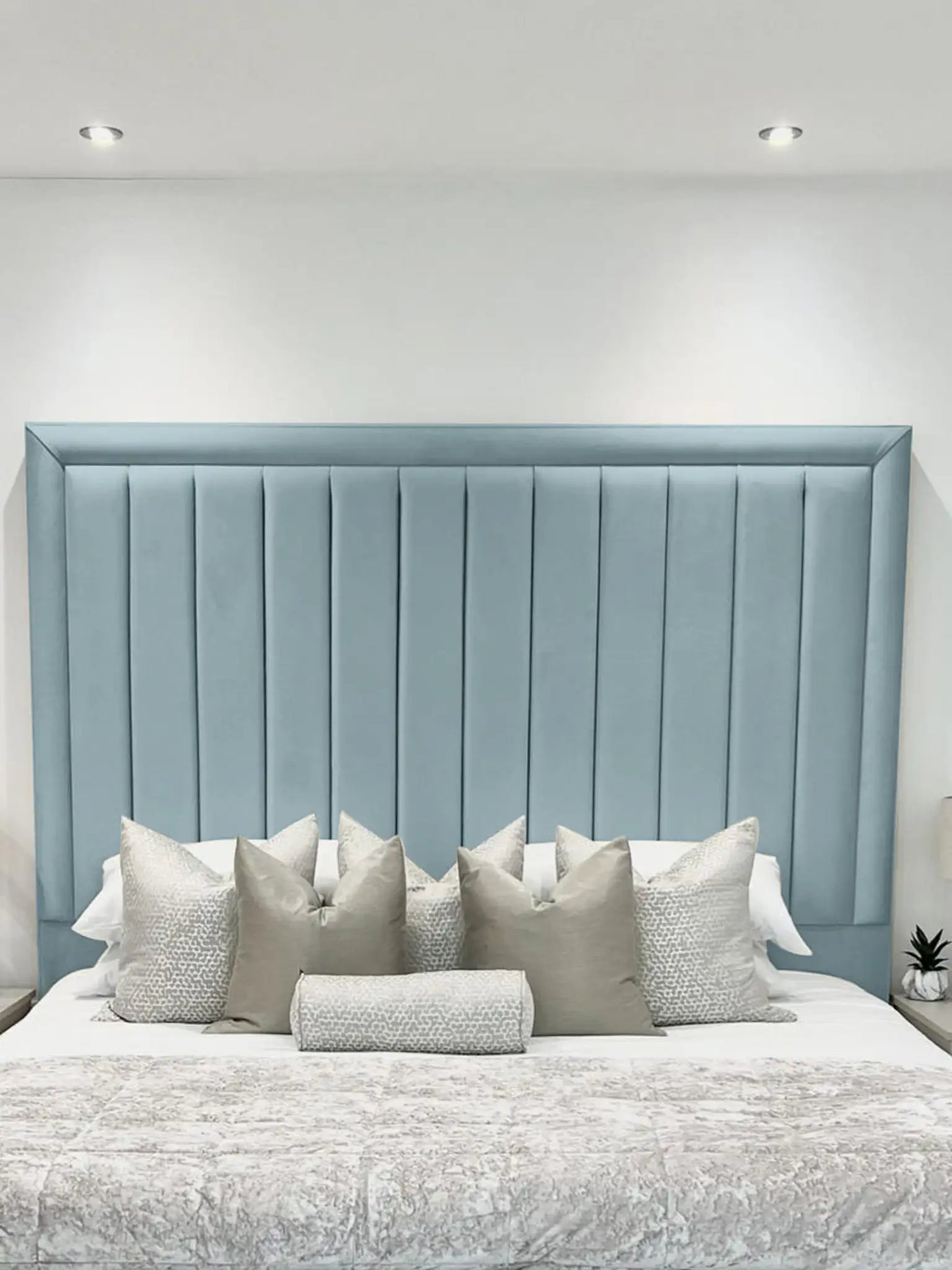 Hampton panel upholstered bed