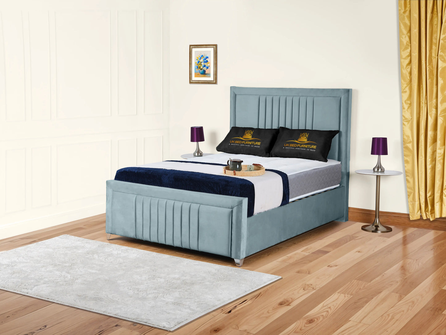 Cannas upholstered bed