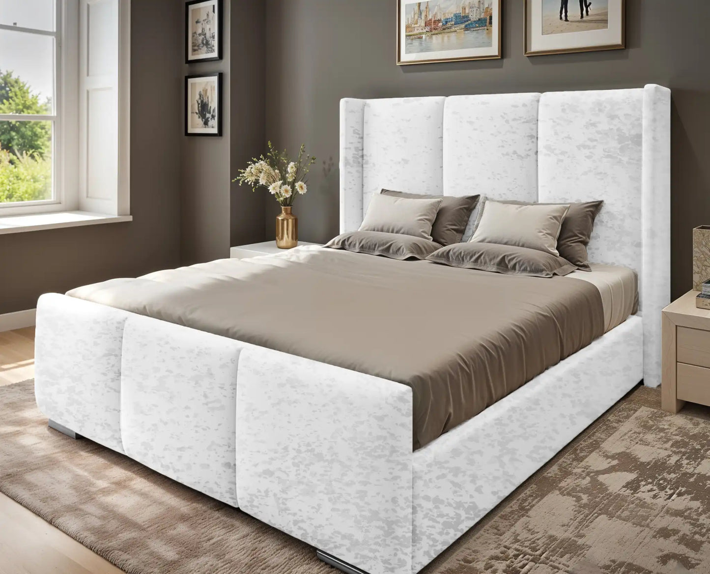 Miami winged Upholstered Bed