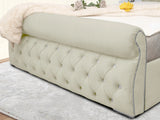 Swan Sleigh Chesterfield Upholstered Bed