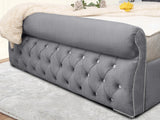 Swan Sleigh Chesterfield Upholstered Bed