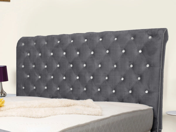 Swan Sleigh Chesterfield Upholstered Bed