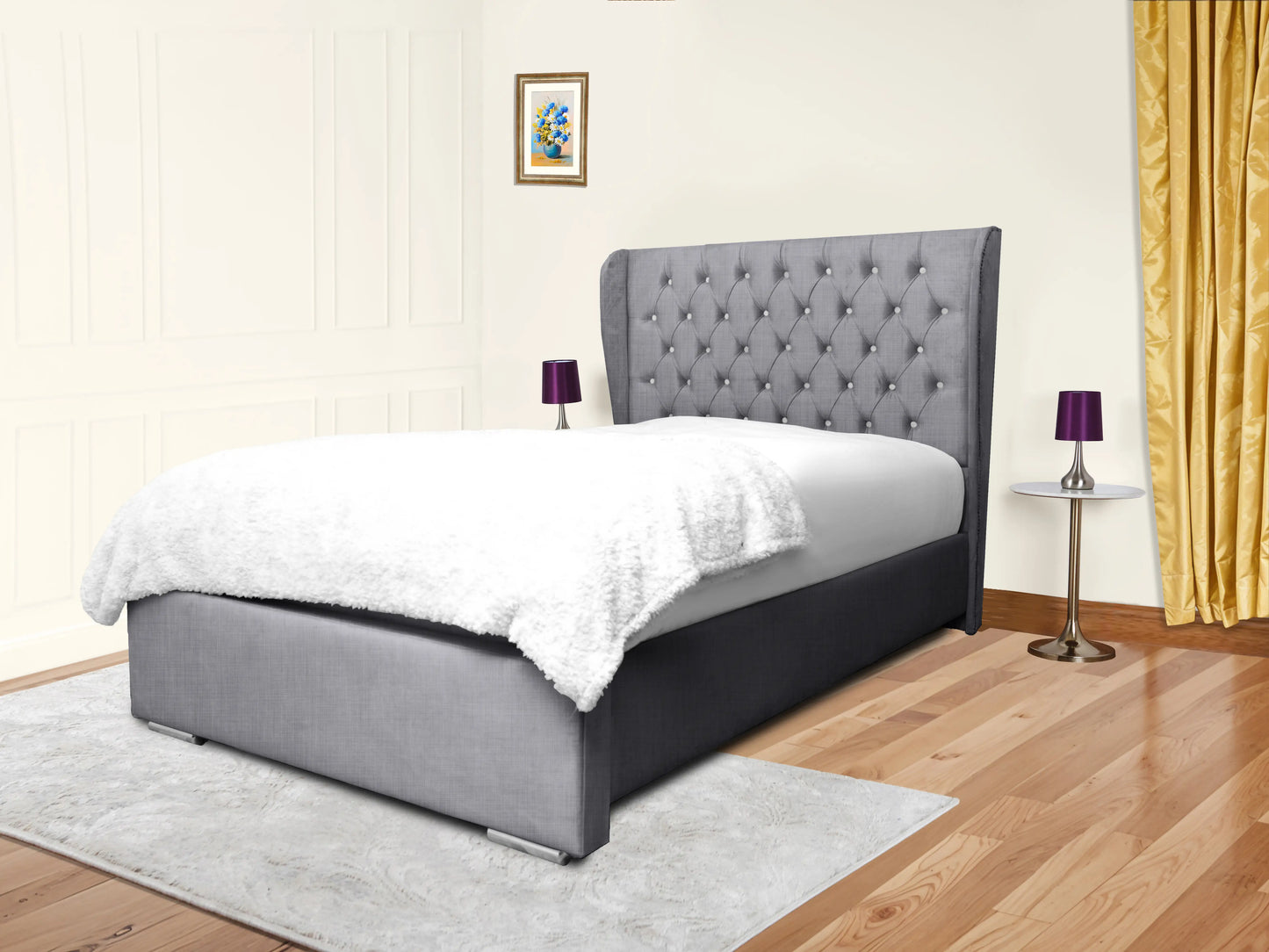 Miri Winged Upholstered Bed