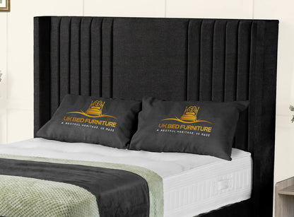 Elise lined winged Upholstered Bed