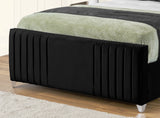 Elise lined winged Upholstered Bed