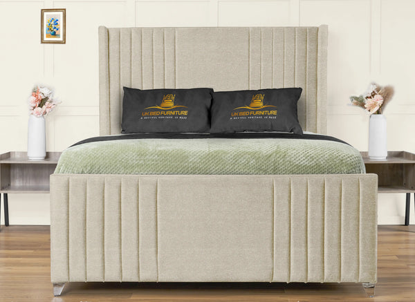 Elise lined winged Upholstered Bed