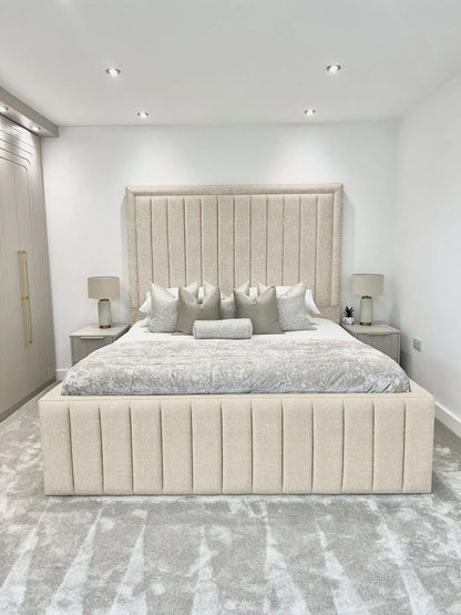 Hampton panel upholstered bed