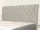 Swan Sleigh Chesterfield Upholstered Bed