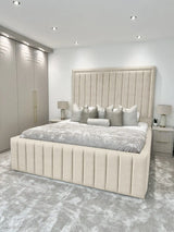 Hampton panel upholstered bed