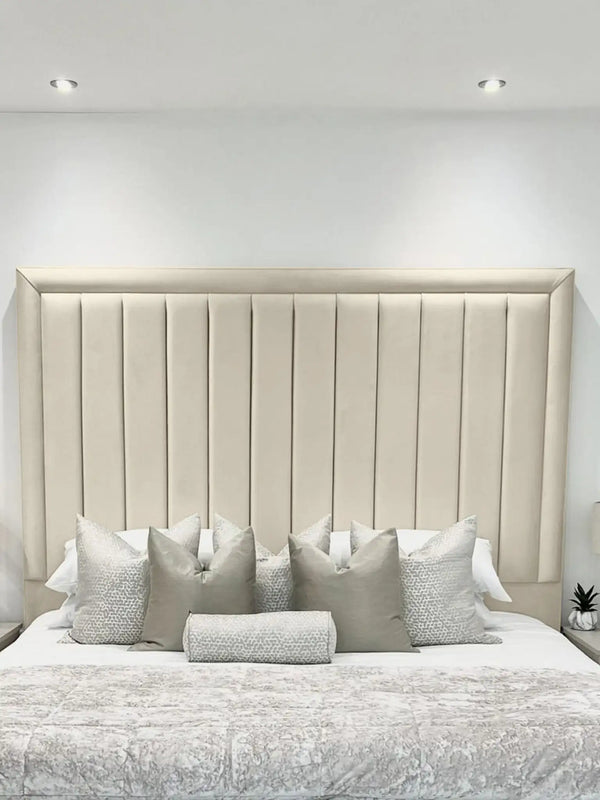 Hampton panel upholstered bed