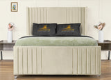 Elise lined winged Upholstered Bed