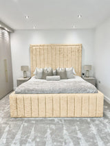 Hampton panel upholstered bed