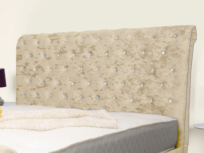 Swan Sleigh Chesterfield Upholstered Bed