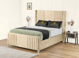 Elise lined winged Upholstered Bed