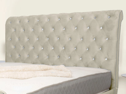 Swan Sleigh Chesterfield Upholstered Bed