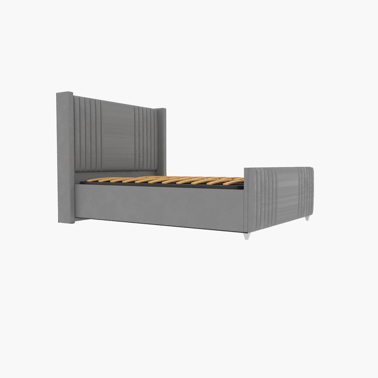 Elise lined winged Upholstered Bed