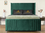 Elise lined winged Upholstered Bed