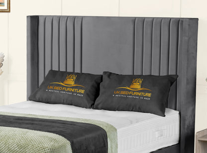 Elise lined winged Upholstered Bed