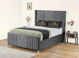 Elise lined winged Upholstered Bed