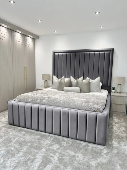 Hampton panel upholstered bed