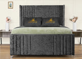Elise lined winged Upholstered Bed