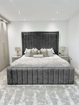 Hampton panel upholstered bed