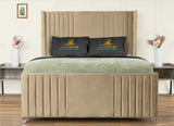 Elise lined winged Upholstered Bed