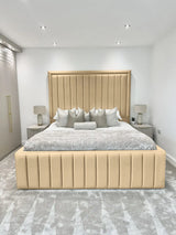 Hampton panel upholstered bed