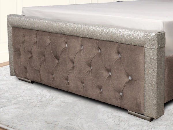 Glitz Lunar Upholstered Bed