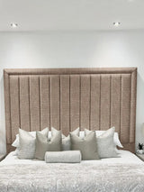 Hampton panel upholstered bed