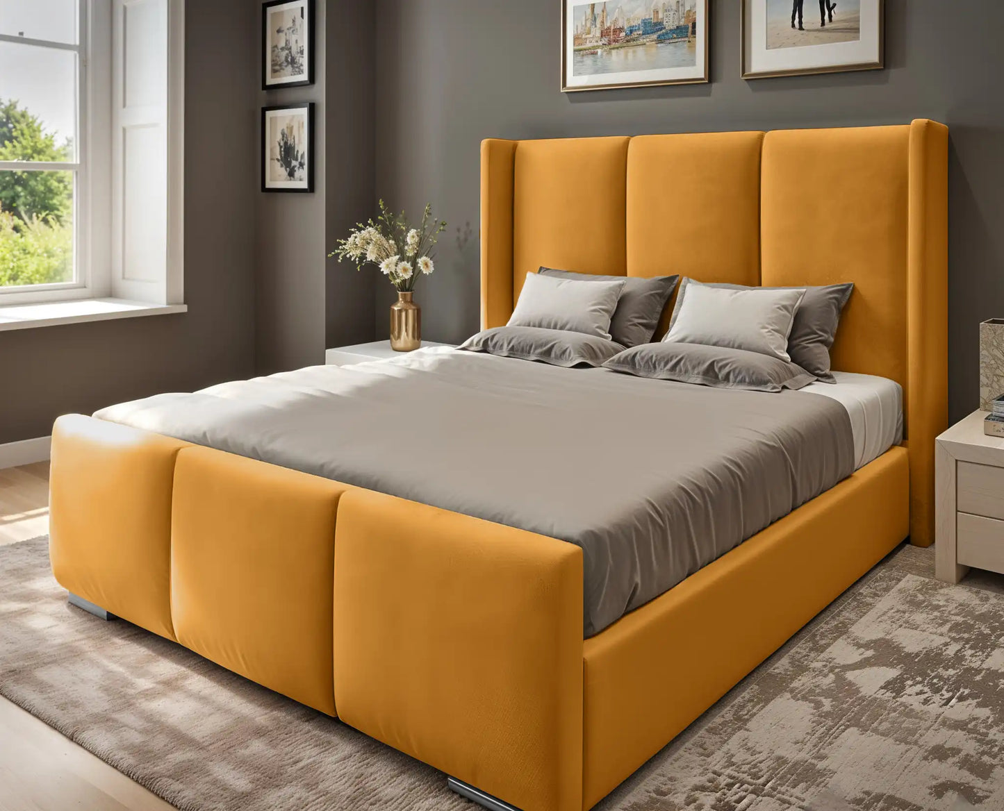 Miami winged Upholstered Bed