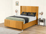 Elise lined winged Upholstered Bed