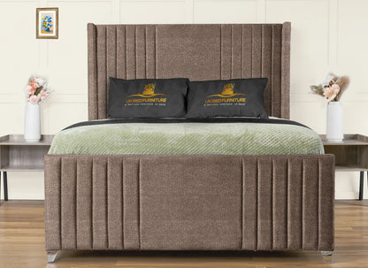Elise lined winged Upholstered Bed