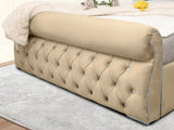 Swan Sleigh Chesterfield Upholstered Bed