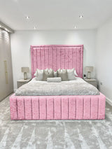 Hampton panel upholstered bed