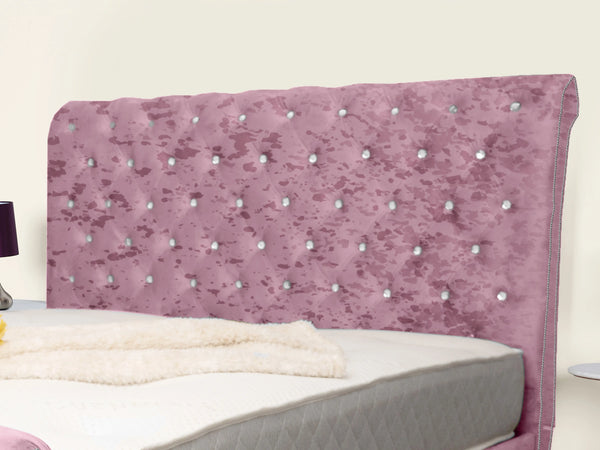 Swan Sleigh Chesterfield Upholstered Bed