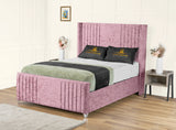 Elise lined winged Upholstered Bed