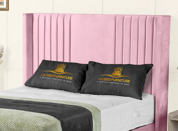Elise lined winged Upholstered Bed