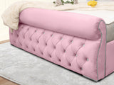 Swan Sleigh Chesterfield Upholstered Bed