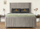 Elise lined winged Upholstered Bed