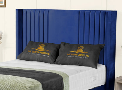 Elise lined winged Upholstered Bed