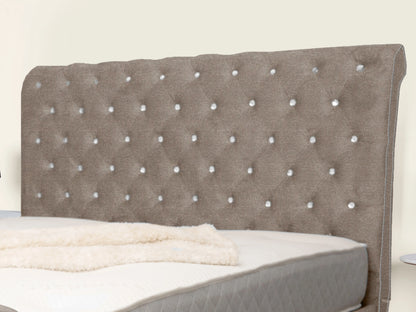 Swan Sleigh Chesterfield Upholstered Bed