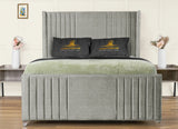 Elise lined winged Upholstered Bed
