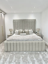 Hampton panel upholstered bed