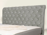 Swan Sleigh Chesterfield Upholstered Bed