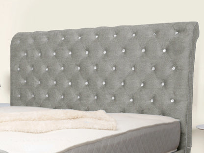 Swan Sleigh Chesterfield Upholstered Bed