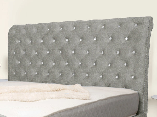 Swan Sleigh Chesterfield Upholstered Bed