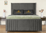 Elise lined winged Upholstered Bed