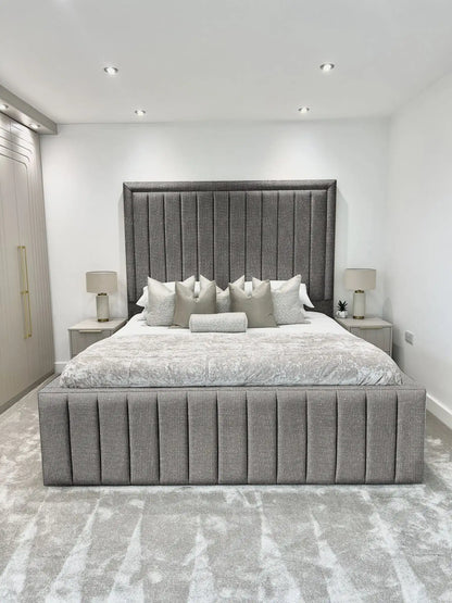 Hampton panel upholstered bed